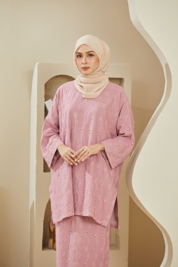 Qaseedah Kurung (Dusty Pink)