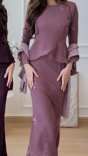 AMANDA LAYER PEPLUM IN ANGELIC LAVENDER