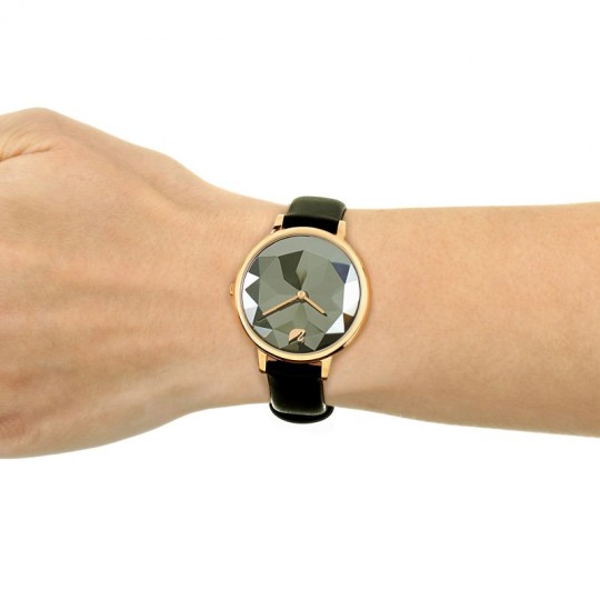 SWAROVSKI CRYSTAL LAKE 35mm WOMEN’S WATCH -Black
