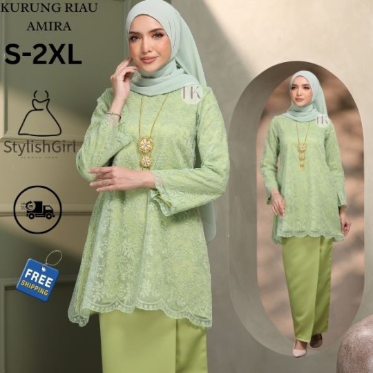 KURUNG RIAU AMIRA-SAGE GREEN