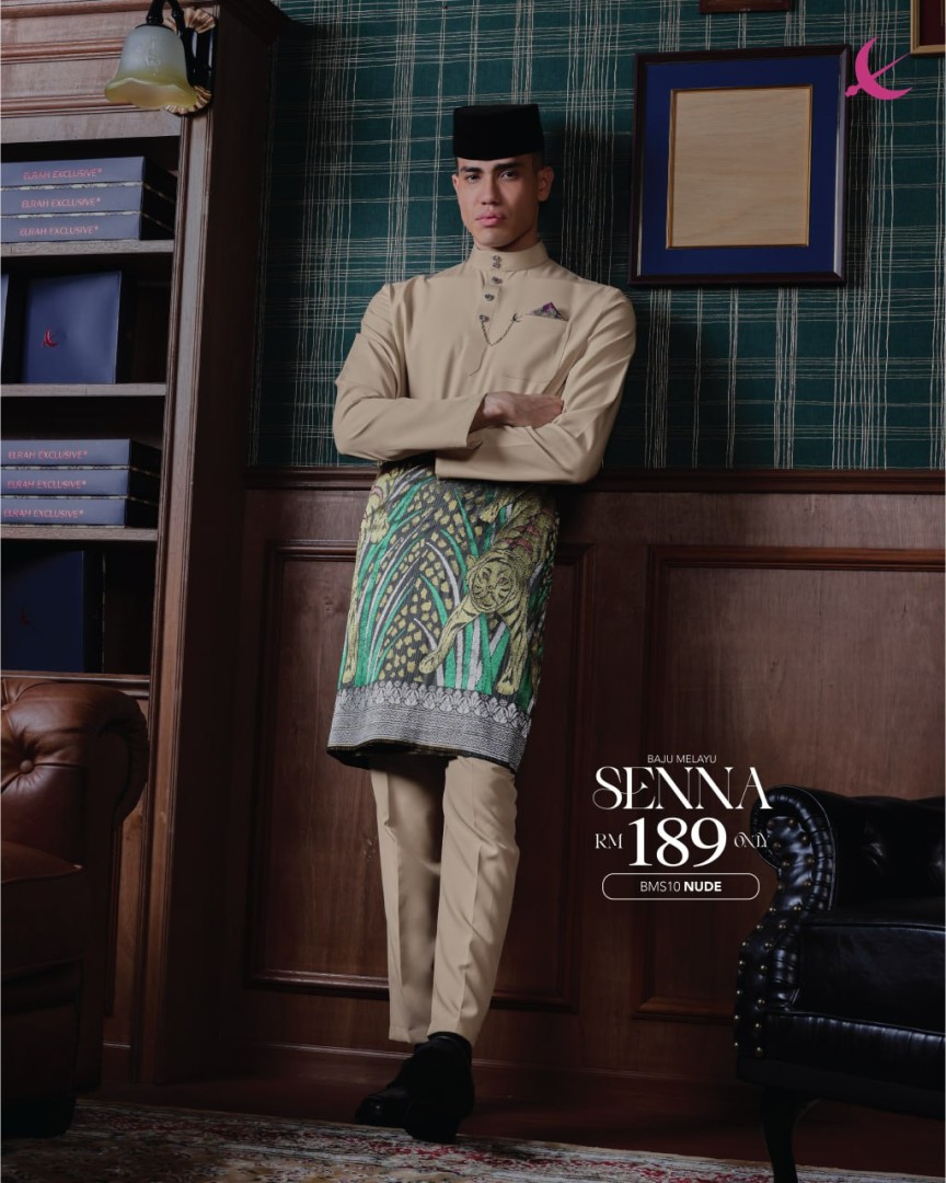 Baju Melayu Senna in Nude
