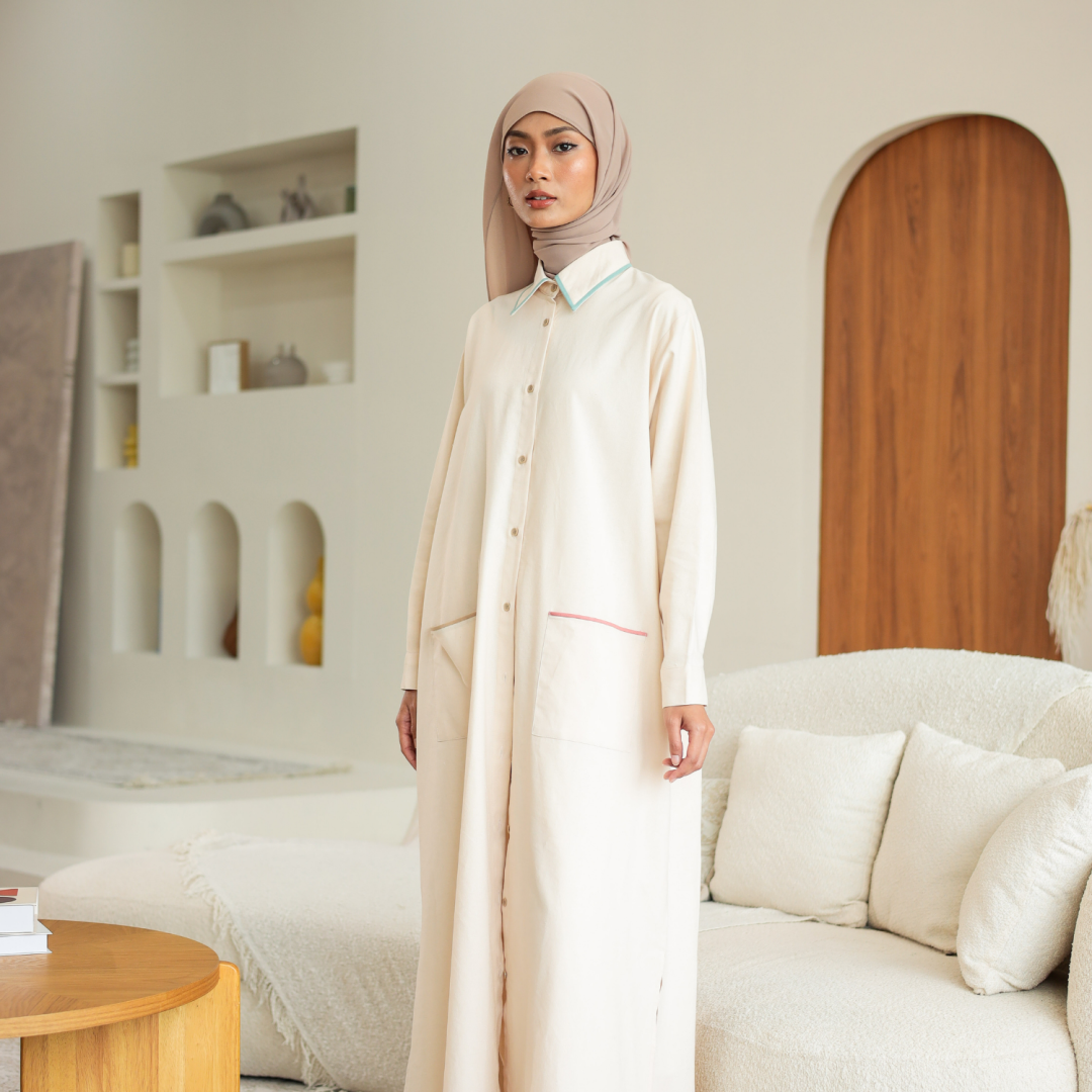 Luma Long Dress (Cream) - Image 3