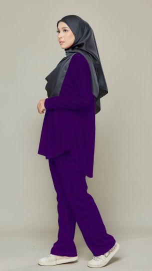 ACTIVE WEAR SET PURPLE (MENYUSU SELAK)