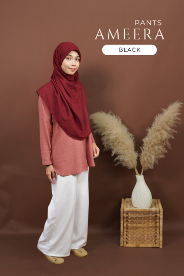 ( OFFWHITE ) PALAZO MEERA PANTS MATERIAL SEJUK TAK MUDAH KEDUT SELESA UNTUK TRAVEL