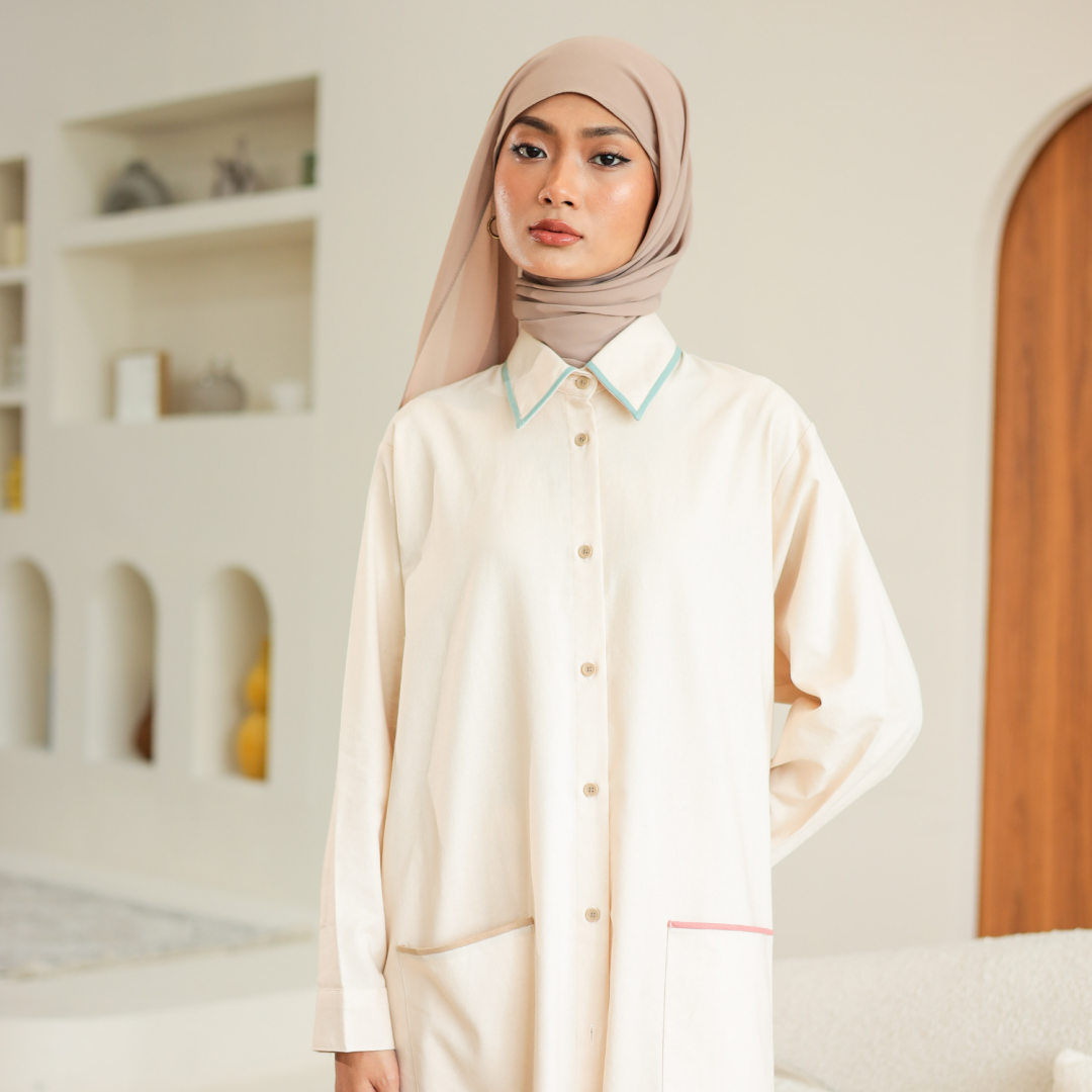 Luma Long Dress (Cream) - Image 5