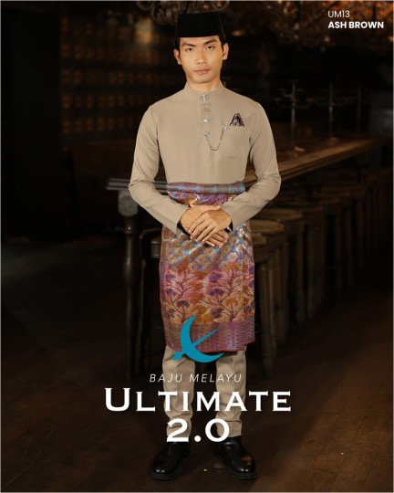 Baju Melayu Ultimate 2.0 in Ash Brown