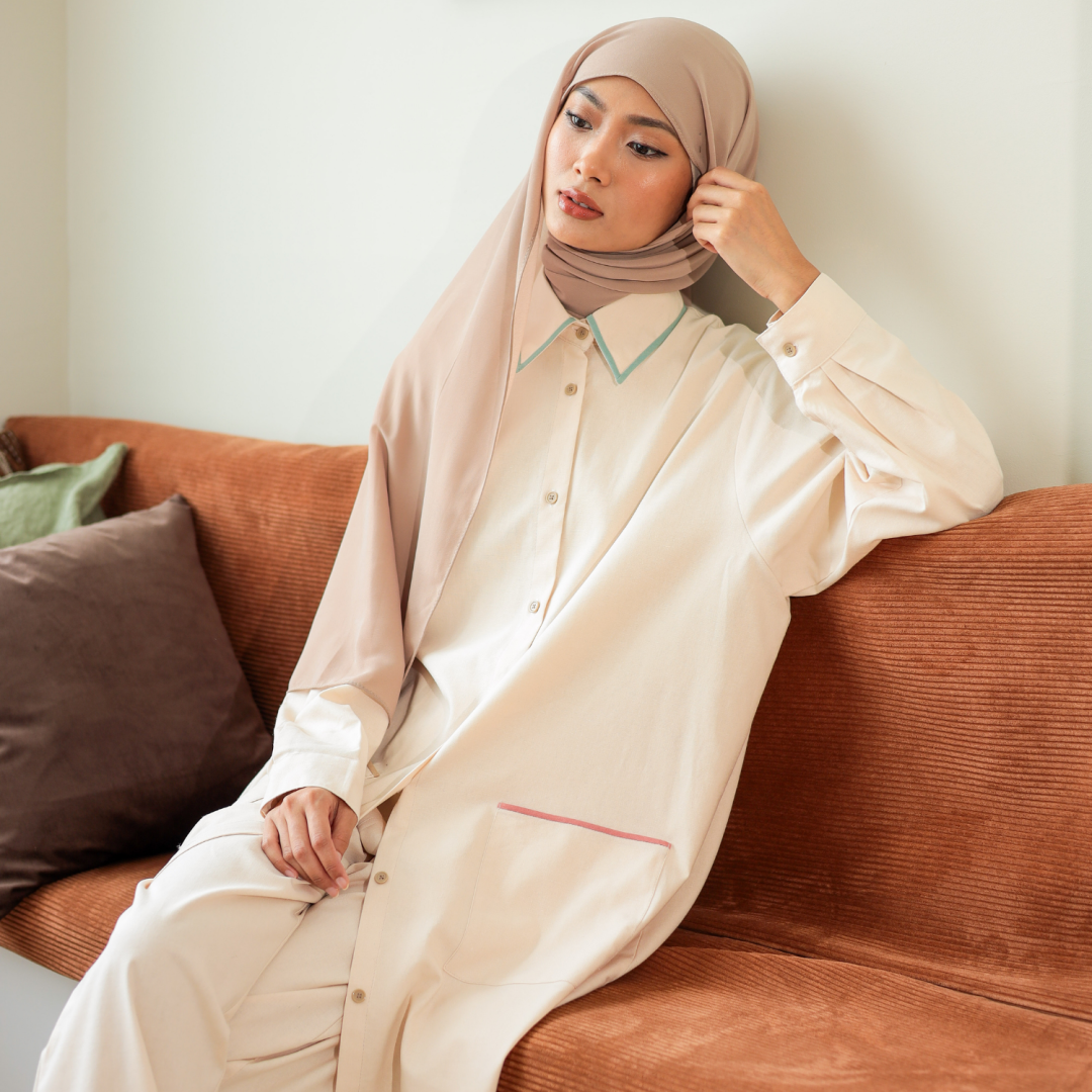 Luma Long Dress (Cream) - Image 1