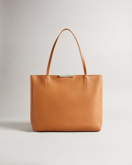 Clarkia Soft Grain Faceted Bar Shopper - Tan