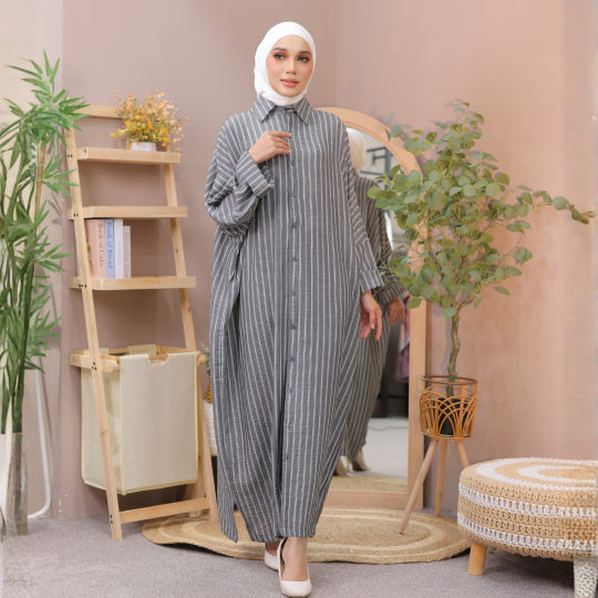 LAURAA CHARCOAL GREY STRIPE