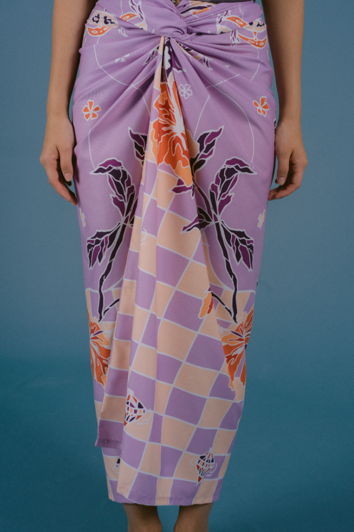 RASA SARONG  IN PURPLE PEACH