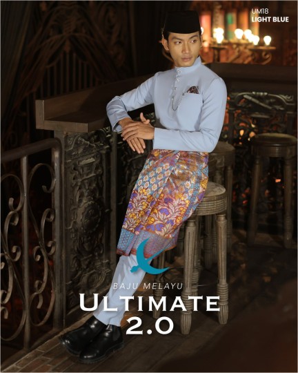 Baju Melayu Ultimate 2.0 in Light Blue