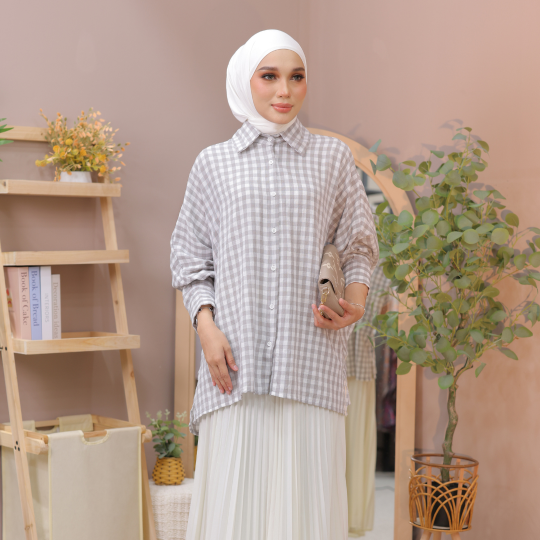 ARDEEN ASH GREY CHECK