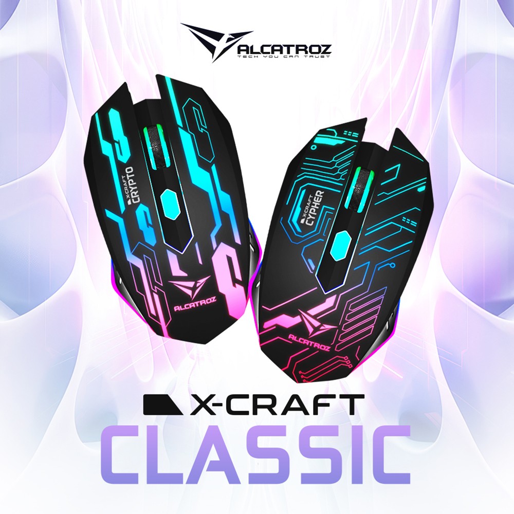 Alcatroz X-Craft 2400 CPI High Definition Gaming Mouse 7 Colour Light Effect with 4 Button