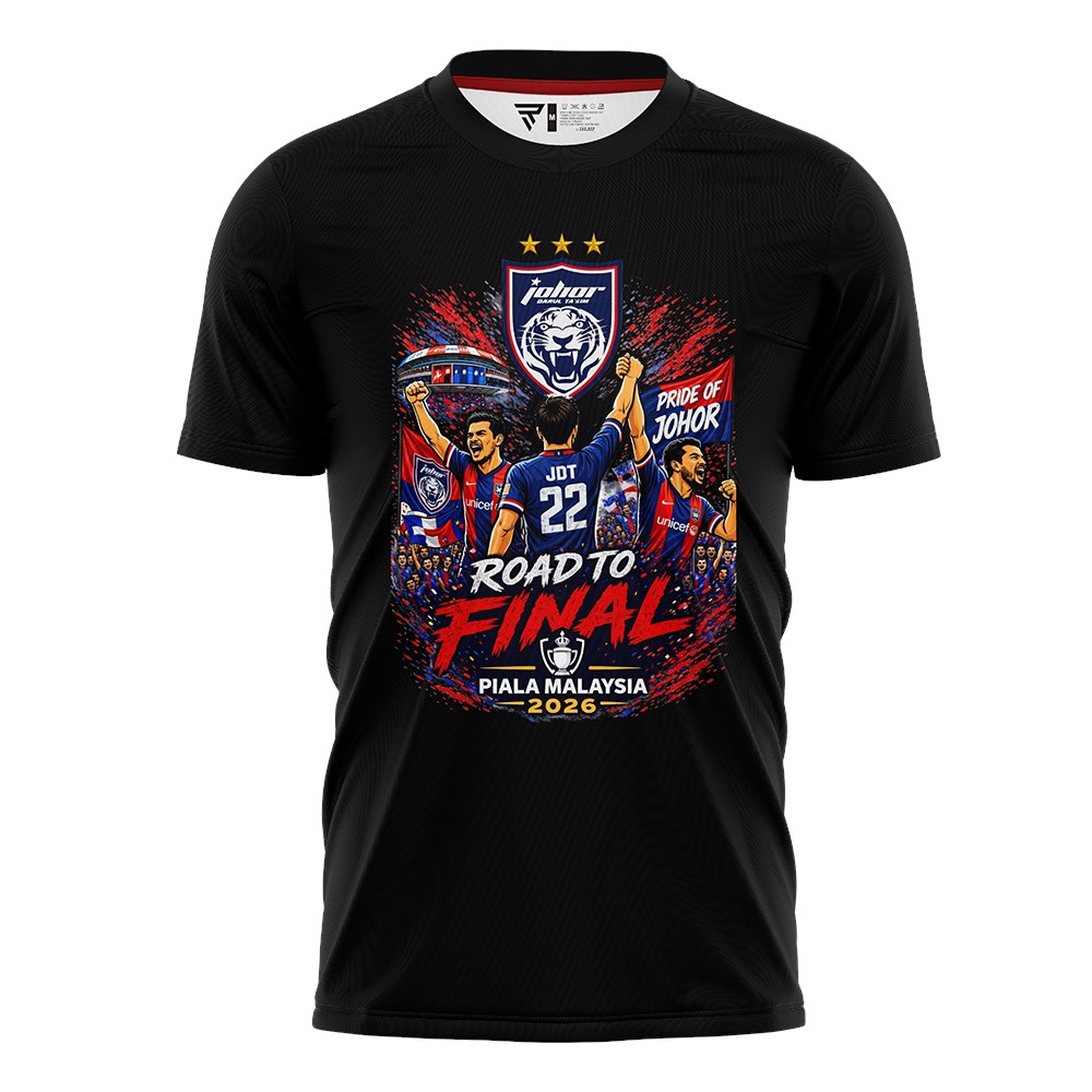 TSHIRT ROAD TO FINAL JDT LENGAN PENDEK