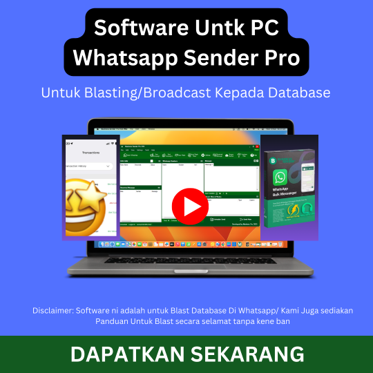SOFTWARE WHATSAPP BLASTER SENDERPRO BY ADHAM