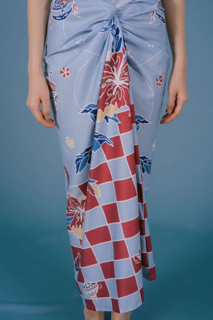 RASA SARONG IN BLUE MAROON