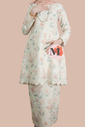 KUNTUM KURUNG RIAU COTTON PEACH SALMON