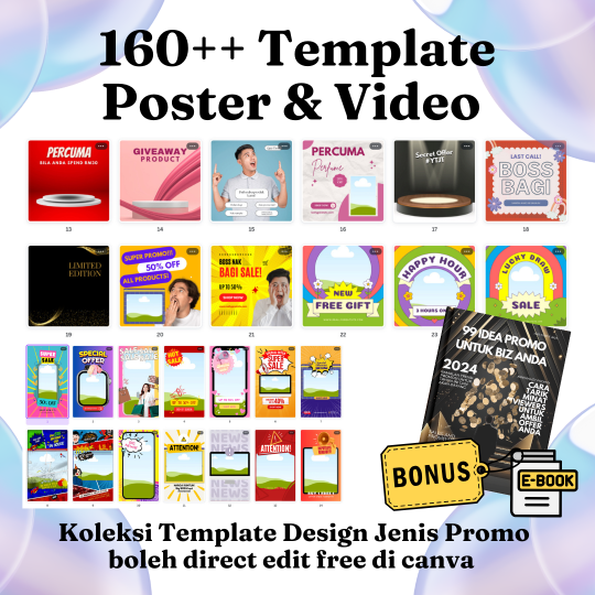 160++ Template Poster & Video Iklan Boleh Edit FREE di Canva