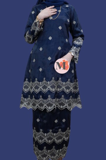 MAYA LUXE ORGANZA KURUNG RIAU NAVY BLUE