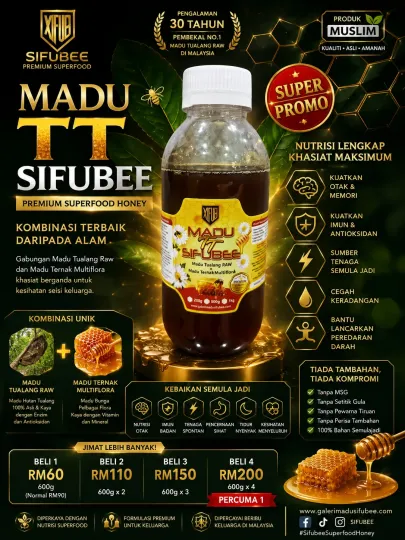[PALING SEDAP!] MADU TT (Tualang RAW + Ternak)