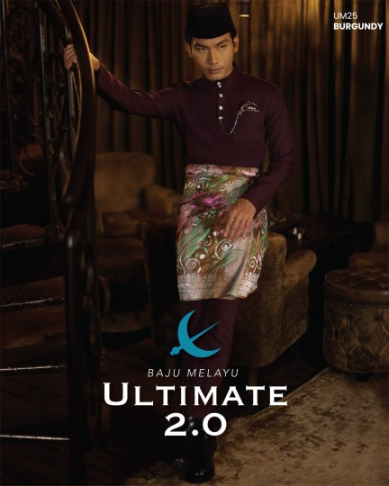 Baju Melayu Ultimate 2.0 in Burgundy