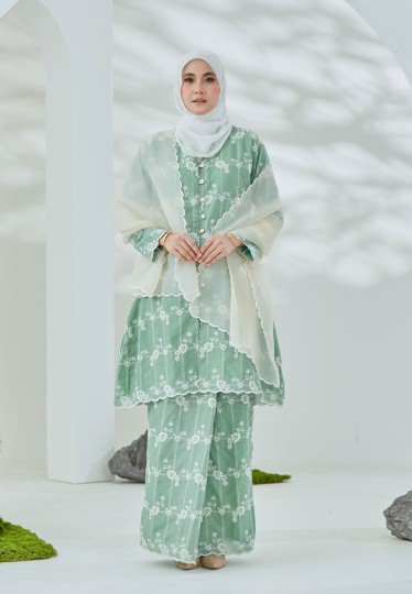 Kenanga Kurung (Mint Green)