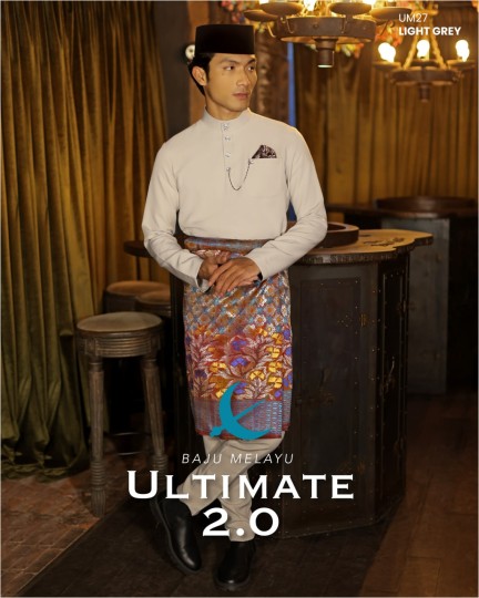 Baju Melayu Ultimate 2.0 in Light Grey