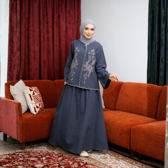 TALLIS BLOOM CHARCOAL GREY