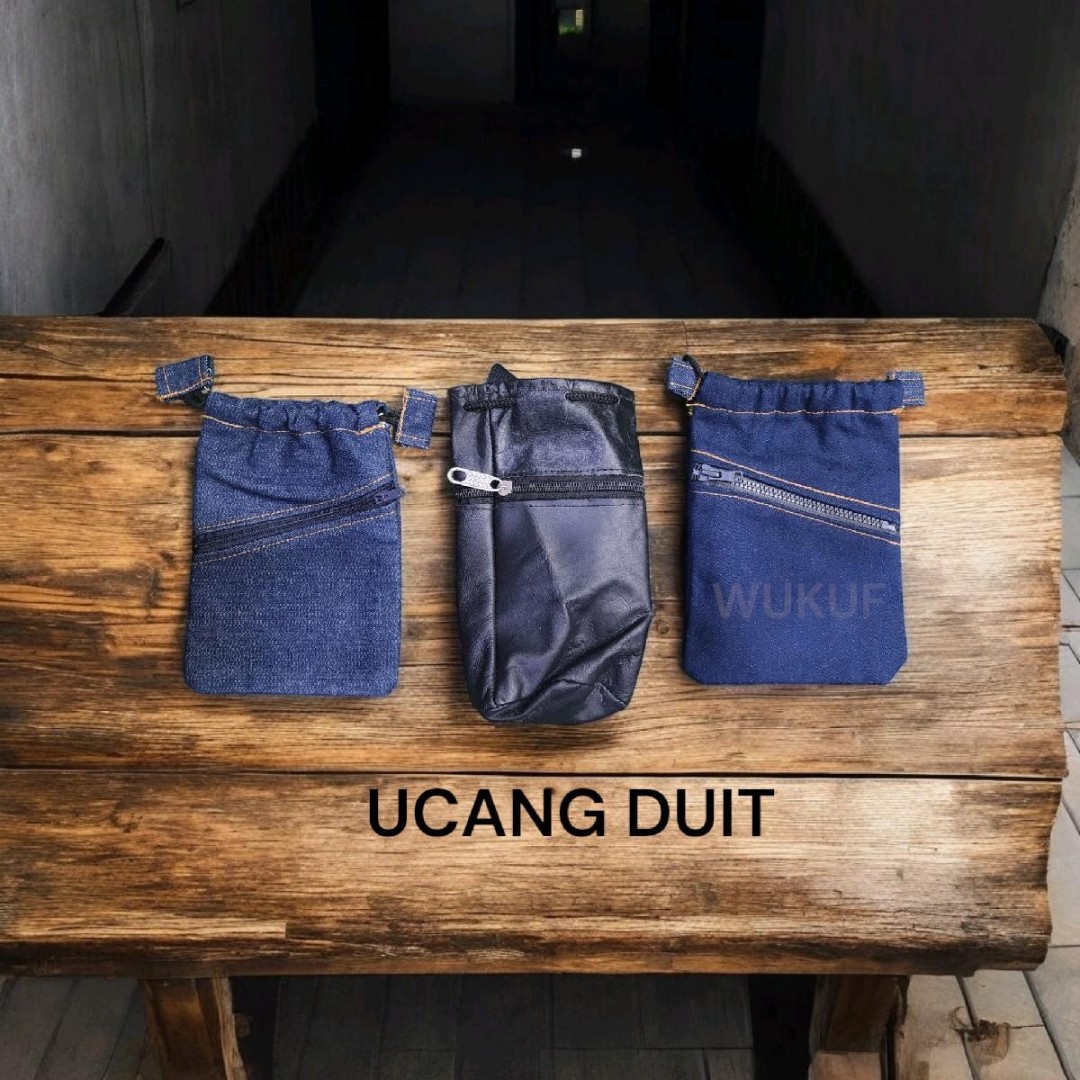 UCANG DUIT KULIT DAN DENIM
