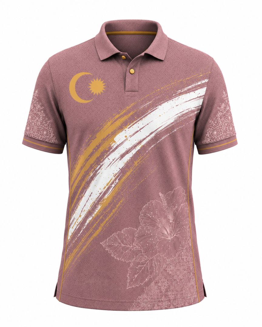 TSHIRT MERDEKA COLLAR(PINK)