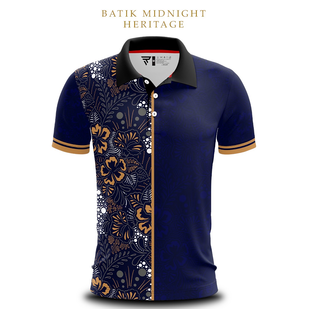 TSHIRT COLLAR EDISI BATIK MIDNIGHT HERITAGE