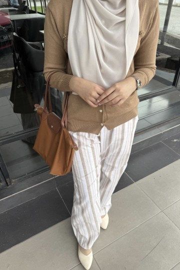 BUTTERSCOTCH - Striped linen