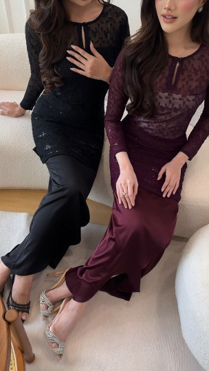 MAYRAA BLINK KURUNG PANJANG IN GLOWING BLACK