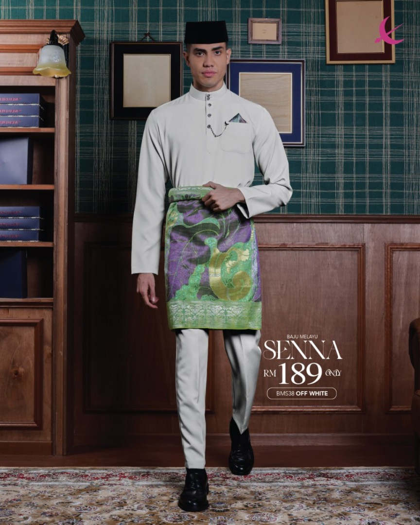 Baju Melayu Senna in Off White