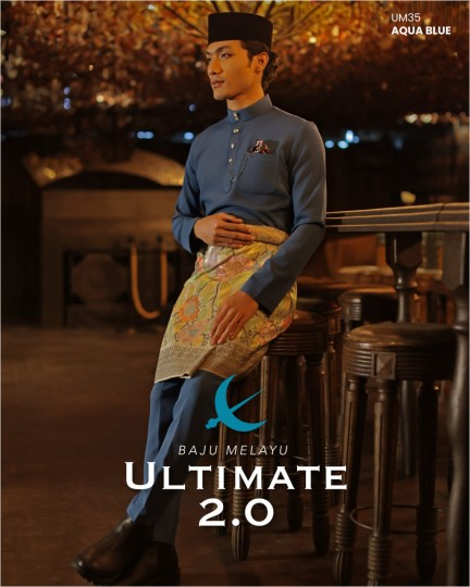 Baju Melayu Ultimate 2.0 in Aqua Blue