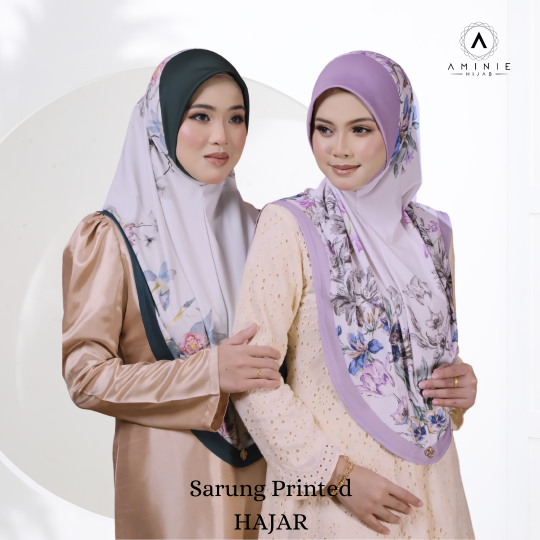 Tudung Printed Hajar Berdagu