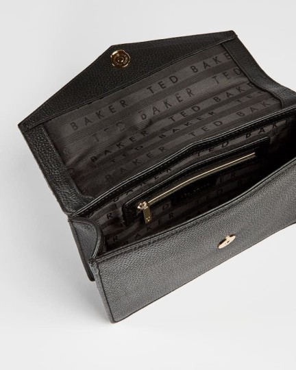 Ted baker Kalila Medium Leather Envelope Cross Body Bag - Black
