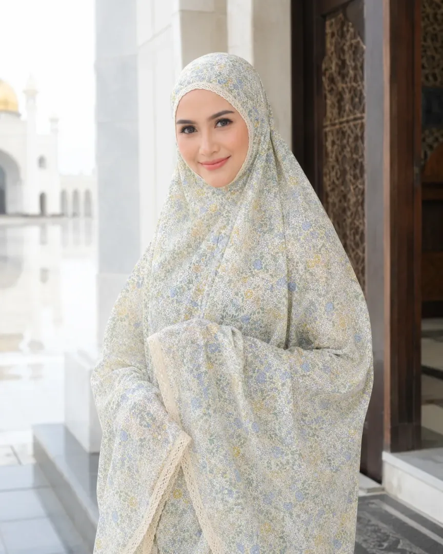 TIA ZALIKHA Telekung Cotton - Freesia Collection (Amber)