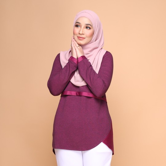 COTTON DENIM MODERN PINK PLUM