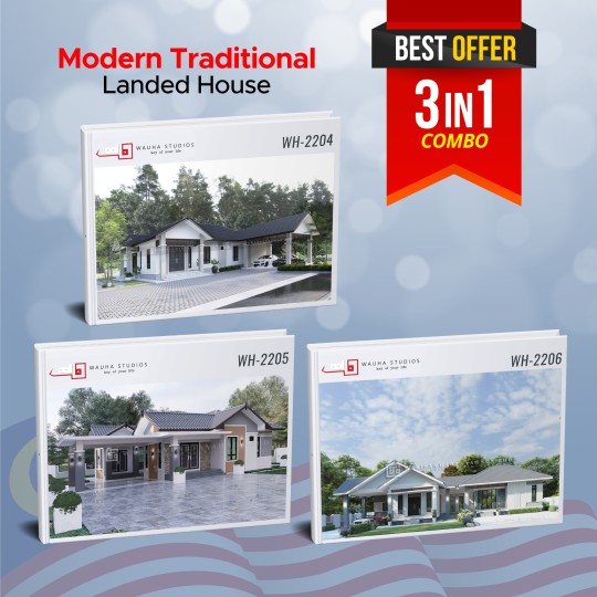 COMBO 3 IN 1 MODERN TRADISIONAL LANDED HOUSE