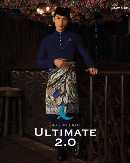 Baju Melayu Ultimate 2.0 in Navy Blue