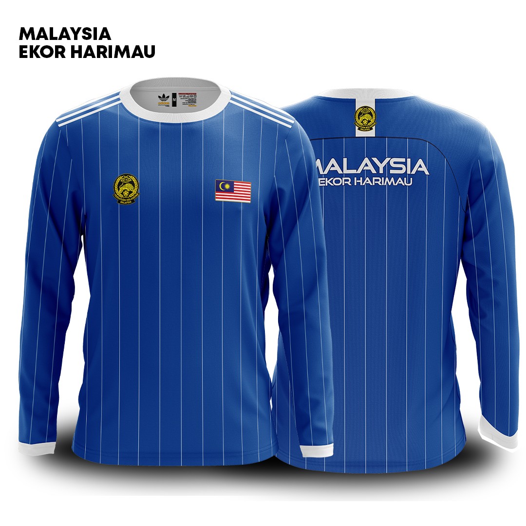 JERSEY  EKOR HARIMAU BIRU LENGAN PANJANG
