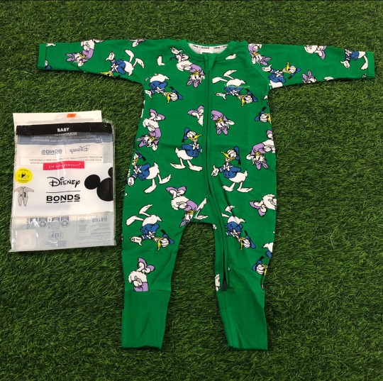 Limited Edition Zippy Wondersuit Disney Donald and Daisy Green