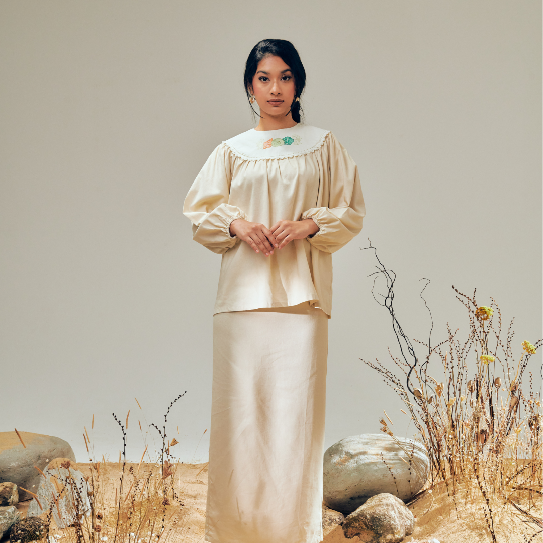 Kurung Pari Pantai (Cream) - Image 2