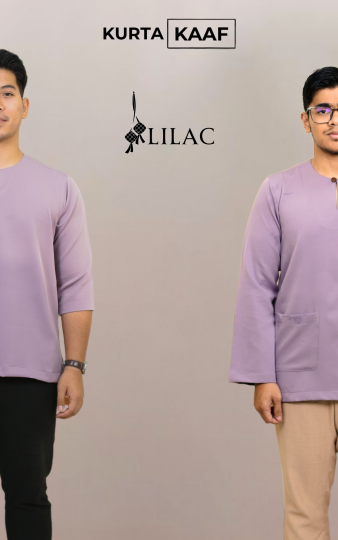 ( LILAC ) KURTA RAYA KLASIK TELUK BELANGA MATERIAL ANTI PANAS