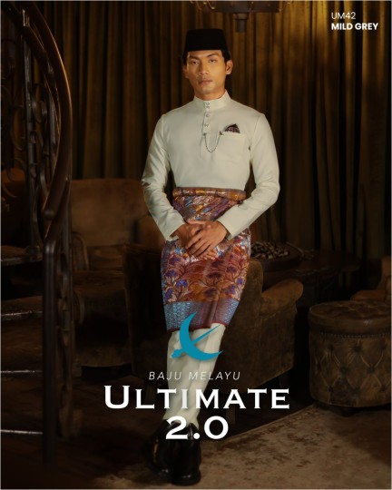 Baju Melayu Ultimate 2.0 in Mild Grey