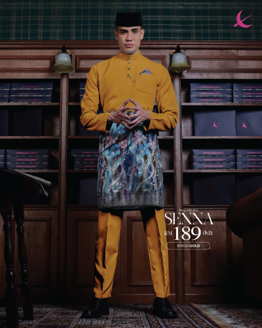Baju Melayu Senna in Gold