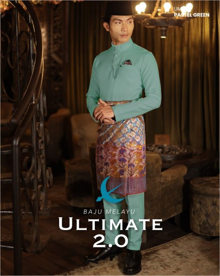 Baju Melayu Ultimate 2.0 in Pastel Green
