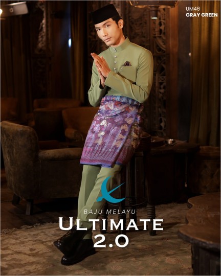 Baju Melayu Ultimate 2.0 in Grey Green