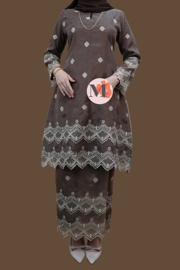 MAYA LUXE ORGANZA KURUNG RIAU RICH BROWN